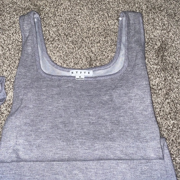 NWOT- HYFVE- Knit Top and Body-con Dress set in Grey. - Picture 8 of 8